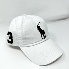 Polo Ralph Lauren Mens White Classic Cap Blac...