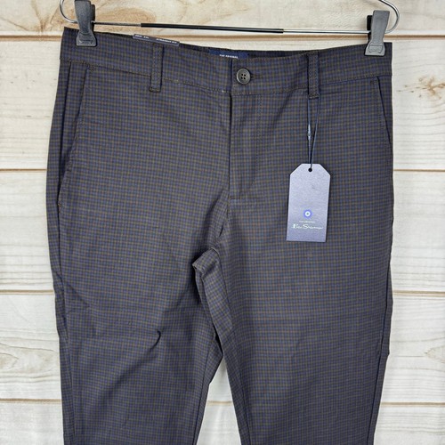The Original Ben Sherman Estampado Chocolate Oscuro Cuadros Calce Recto Talla 28x34 - Imagen 2 de 9