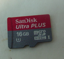 16GB SANDISK ULTRA PLUS MICRO SD CARD HC I