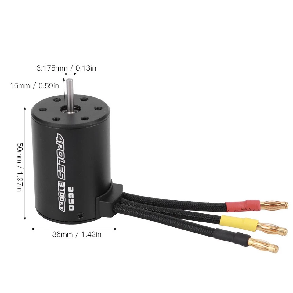 3650 Motor 3100KvBrushless ESC Heat Sink Set For 1/10 RC Car Model Accessory(60A - Image 4 of 4