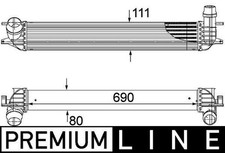 MAHLE CI 155 000P Ladeluftkühler LLK für RENAULT LAGUNA III Grandtour (KT0/1)