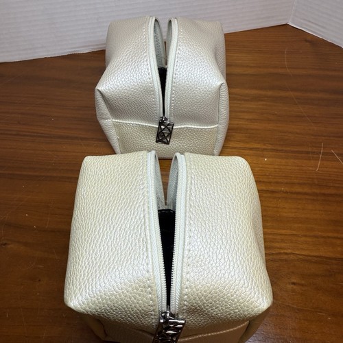 2X GIORGIO ARMANI cubic pouch Metalic Gold designed exclusively Etihad airways - Picture 2 of 5