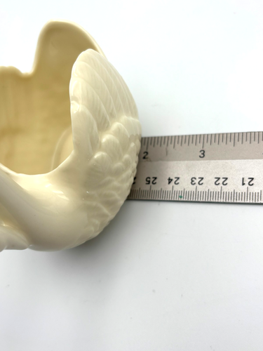 Ivory Swan Planter Trinket Container Vintage Porcelain (?) Wedding Ring Holder - Picture 7 of 8