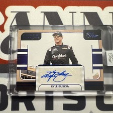 2025 Panini Turn Four KYLE BUSCH Blue Center Stage Signatures #d 05/35
