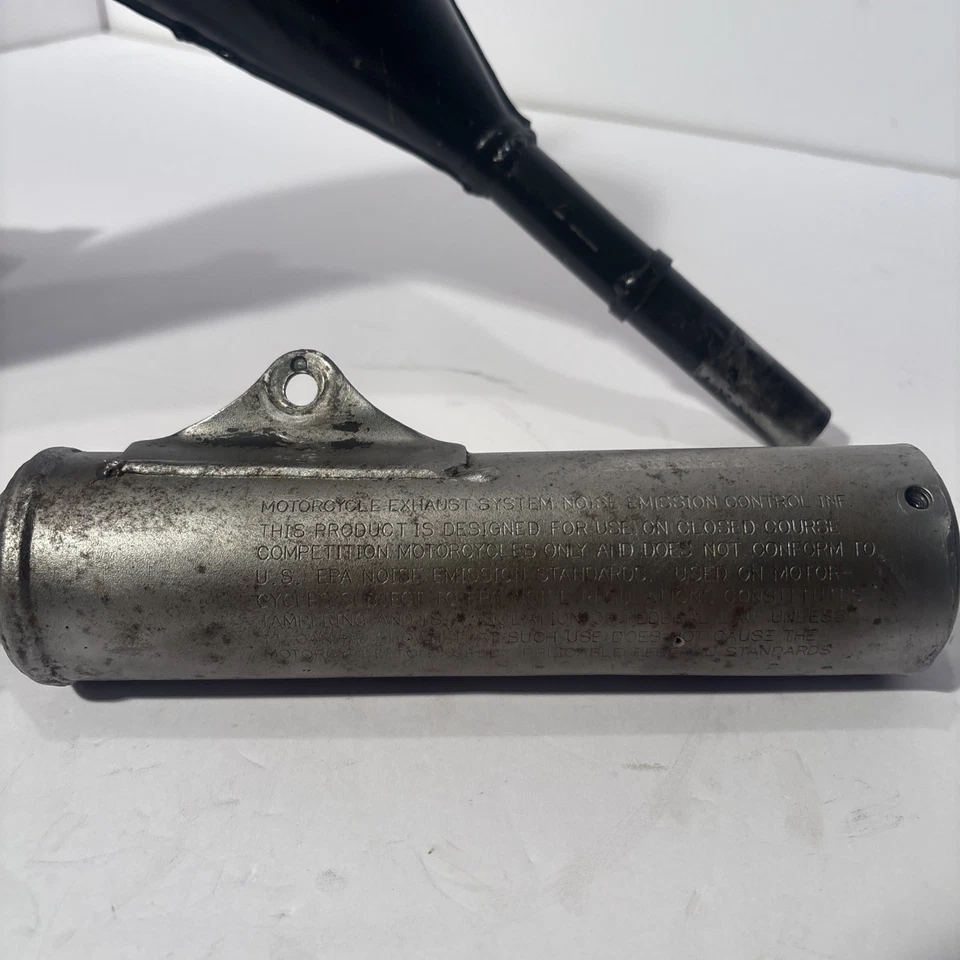 1987 Kawasaki KX80 Tubo de Escape Câmara Silenciador Silenciador Conjunto Par OEM✅ - Imagem 3 de 4