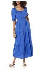 The Drop Maxi Dress Dazzling Blue Anaya Square Neck Blue Women's Size XL New