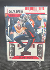 2024 Panini Contenders - Drake London #5 Red Game Ticket COLORMATCH