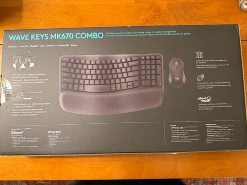 Logitech Wave Keys MK670 Combo Keyboard with Mouse M550L - Picture 2 of 2