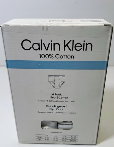 Calvin Klein Herren Unterwäsche Cotton Classics 4er Pack Slips, Weiß, M - Bild 3 von 5