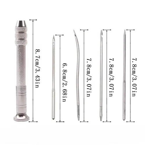 Leather Sewing Needles Kit With 4 Piece Needle Suitable for Leather Canvas Tent - Picture 9 of 10