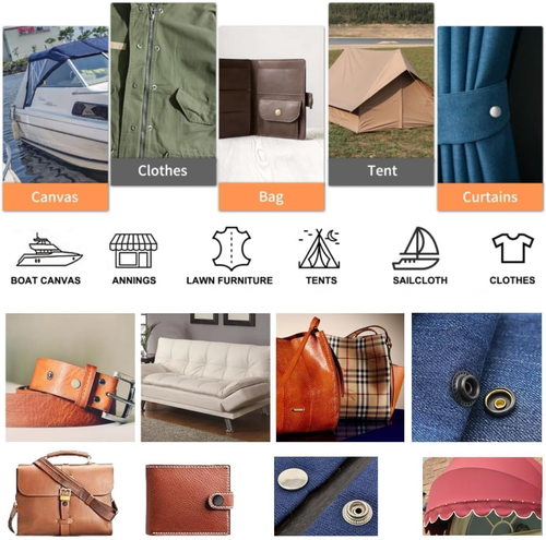 100 Sets Druckknöpfe, Schwerlast Druckknöpfe Set 15 mm Metall Druckknöpfe Canvas Druckknopf - Bild 6 von 12