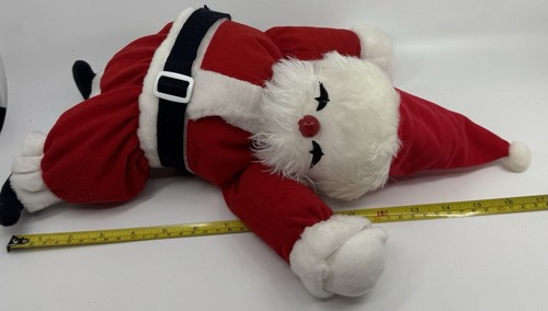 Caja de música Poter Clown Papá Noel 1988 cuerda muñeca peluche funciona cabeza mueve música - Imagen 10 de 13