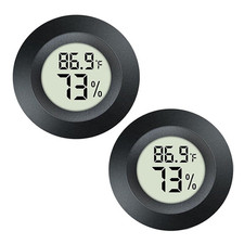 2 Pack Mini Digital Hygrometer Thermometer Gauge, Indoor Outdoor Temperature Hum