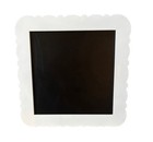 20” x 20” White Scalloped Chalkboard Wall Hanging – Farmhouse Decor