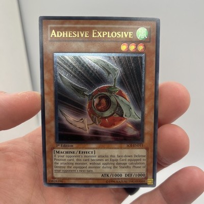 Yugioh YuGiOh! Adhesive Explosive SOI-EN011 1st Edition Ultimate Rare Card