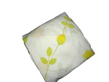 VINTAGE CHRISTIAN DIOR YELLOW ROSES FLORAL (1) TWIN FITTED SHEET 7"