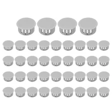 40 Pcs 18mm/11/16" Plastic Hole Plugs, Flush Type Round Plug Grey
