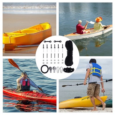 Kayak Anchor Trolley System for Kayak Canoe Fishing with Pad Eye Accessories
