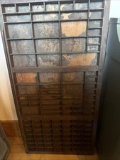 Vintage Wooden Letterpress Drawer Printer’s Tray  16.5 By 32.5 Inches