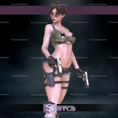 ¡Lara Croft Tomb Raider Sexy SFW o NSFW! ¡Impreso en 3D 16k! ¡Pintado o sin pintar! - Imagen 3 de 10