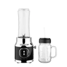 Retro Smoothie Maker Personal Blender with Mason Jar Perfect for Shakes and S...