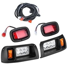 LED Lighting Kit, 12V Headlight Tail Light Kit for Club Car DS Golf Carts 1993