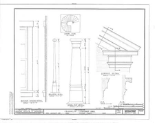 6. Details (interior window, baluster, newel post, cornice) - Franklin Township
