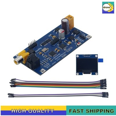 AK4118 Digital Receiver Board Coaxial Optical AES I2S/DSD Inputs with 1.3'' OLED