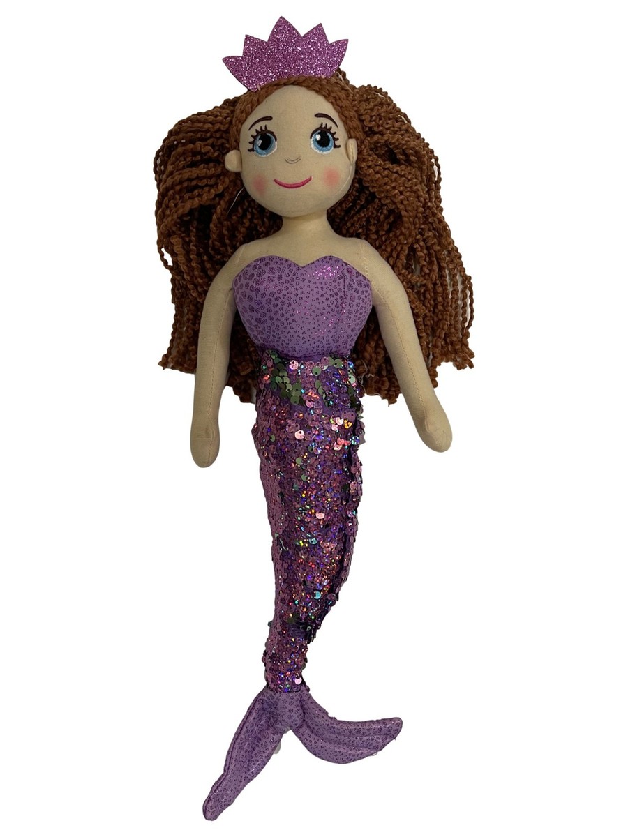Linzy Toys Purple & Silver 18 inch Violet Mermaid With 2-Way
