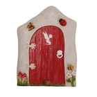 Miniature Fairy Garden of Enchantment Fairy Gnome Cottage Red Door 4 Inches