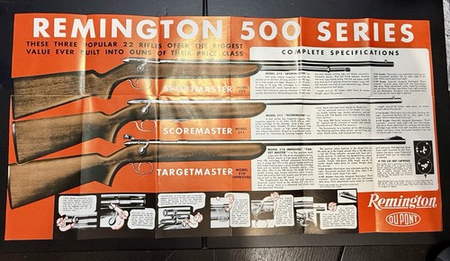 Folleto de rifles Remington 500 Series 22 Sportmaster Scoremaster Targetmaster - Imagen 3 de 4