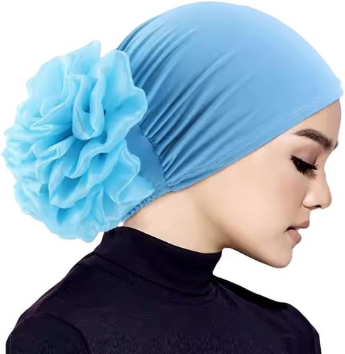 3 pezzi hijab donna turbante musulmano berretto cofano chemio cancro copricapo berretti cappello avvolgente - Foto 18 di 43