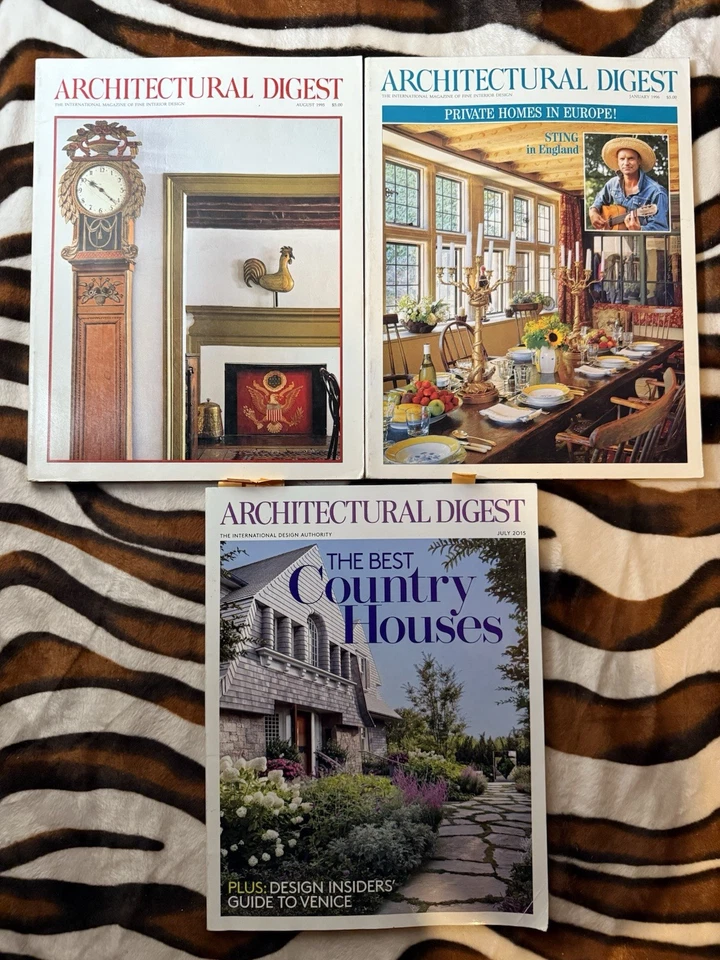 Lot of 11 Architectural Digest Magazines – 1989–2015 – Country Houses, — 第 2/2 张图片