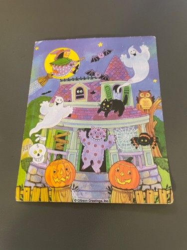 Vintage 1980s Halloween Haunted House Sticker Sheet