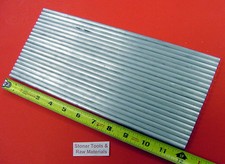 20 pieces 1/4" ALUMINUM 6061 T6 Solid ROUND ROD 12" long .250" Stock Cut New