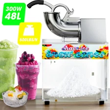 Commercial Ice Shaver 300W 48L Electric Snow Cone Crusher Maker Machine 500lbs