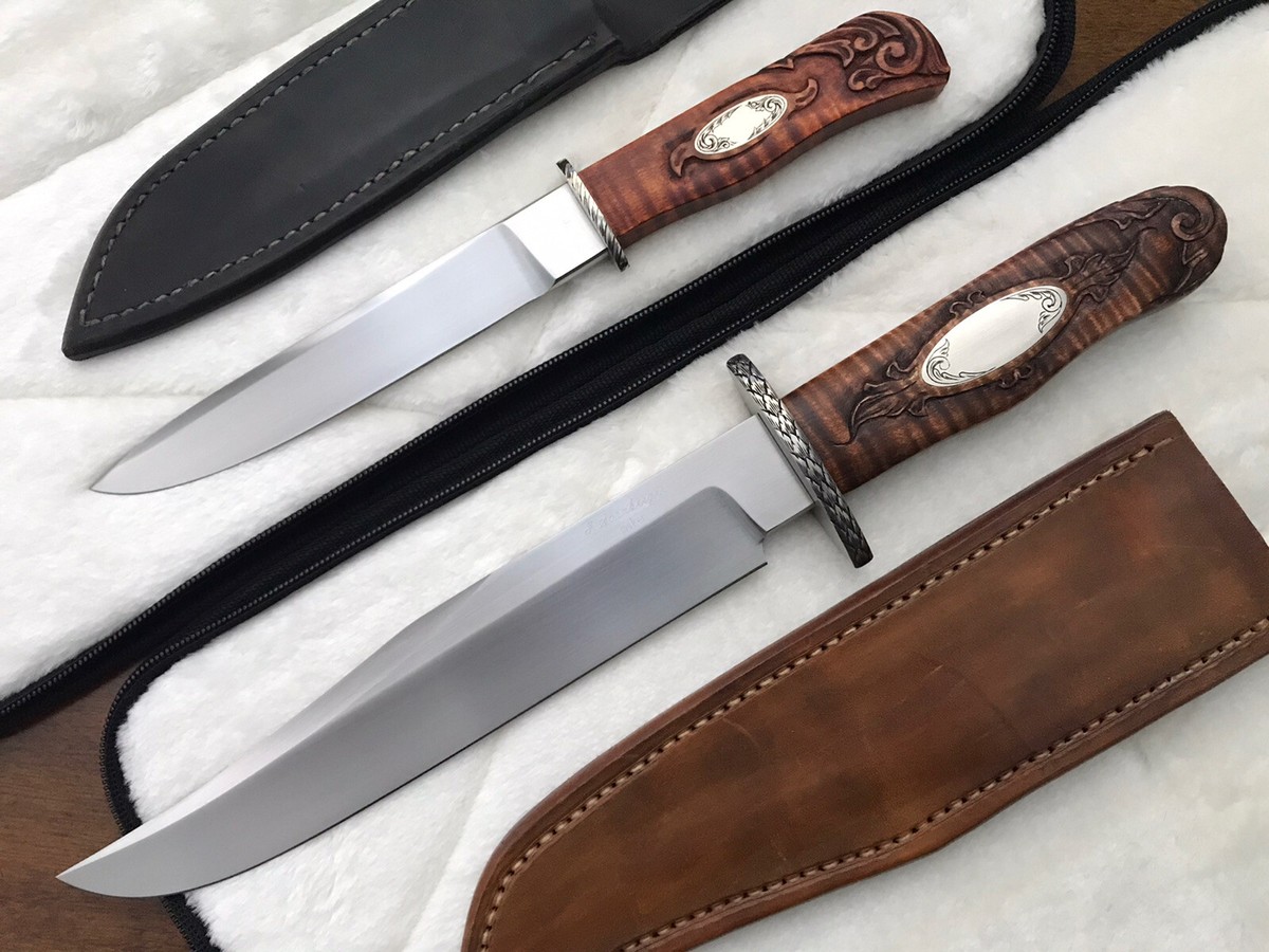 Jim Sornberger Custom Handmade Fixed Blade Bowie Knife Set ( Set