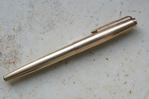 PARKER Lady AF "Double or Laminé" 17 Insignia (?) pen 18K Nib -Perfect - Picture 4 of 9
