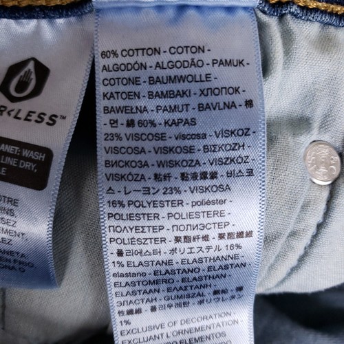 Levis Jeans Bootcut 725 High Rise Size 28 Blue Flare Y2K Inspired Stretch Retro - Picture 8 of 12