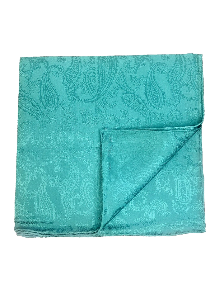 Vintage NOS 3 Pack - Silk Christian Dior Paisley Pocket Square Neckerchief 17" - Image 3 of 4