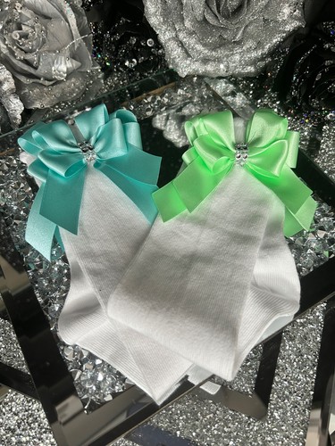 ❤️Spanish Huge Satin Bow💝 Long Knee Socks School Sock Shop ❤️ 🎀 - Picture 4 of 33