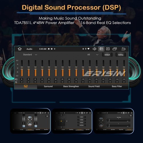 10,25"" 8 núcleos DAB+ Android 14.0 estéreo para automóvil navegación por satélite GPS CarPlay BT para BMW X5 E53 - Imagen 5 de 22