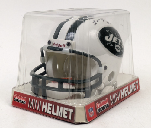 New York Jets NFL Riddell Mini Football Helmet Replica SIGNED Lamont Jordan - Picture 2 of 6