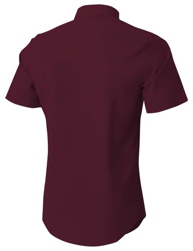 Mens SHORT SLEEVE Dress Shirts Slim Fit Button Down Solid Stretch Premium Casual - Picture 28 of 50