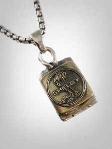 Solid 925 Sterling Silver Vintage Antiqued Cobra Charm Pendant