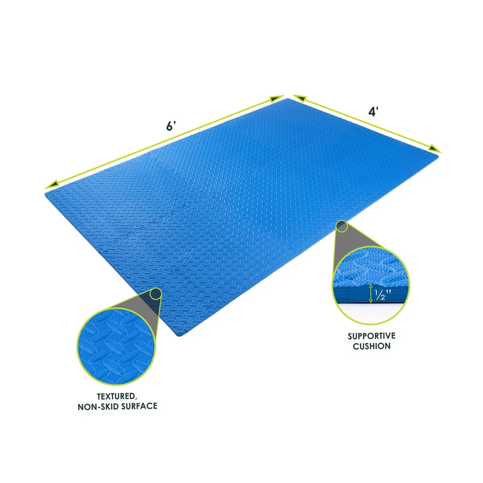 ProsourceFit Puzzle Exercise Mat ½”, EVA Foam Interlocking Tiles Protective F... - Image 3 of 4