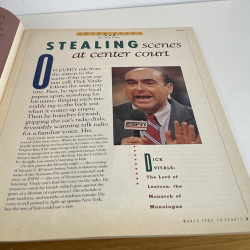 ESPN TV Sports Magazine March 1989 Dick Vitale Mentor Of March Madness Rare - Picture 4 of 4