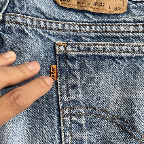 Vintage Levis 550 Orange Tab Jeans Size 42x32 Actual 40x26.5 Relaxed Fit Tapered - Afbeelding 11 van 21