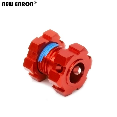 RED Aluminum 17MM Splined Wheel hubs & nuts FOR TRAXXAS E-Revo 2.0 VXL 86086-4 - Picture 7 of 11