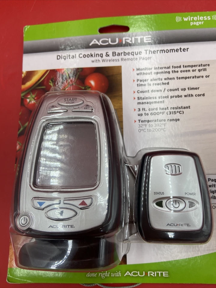 Acu-Rite Wireless Cooking Kitchen Thermometer with Wireless Pager 03168A3 Pack - Image 2 of 3
